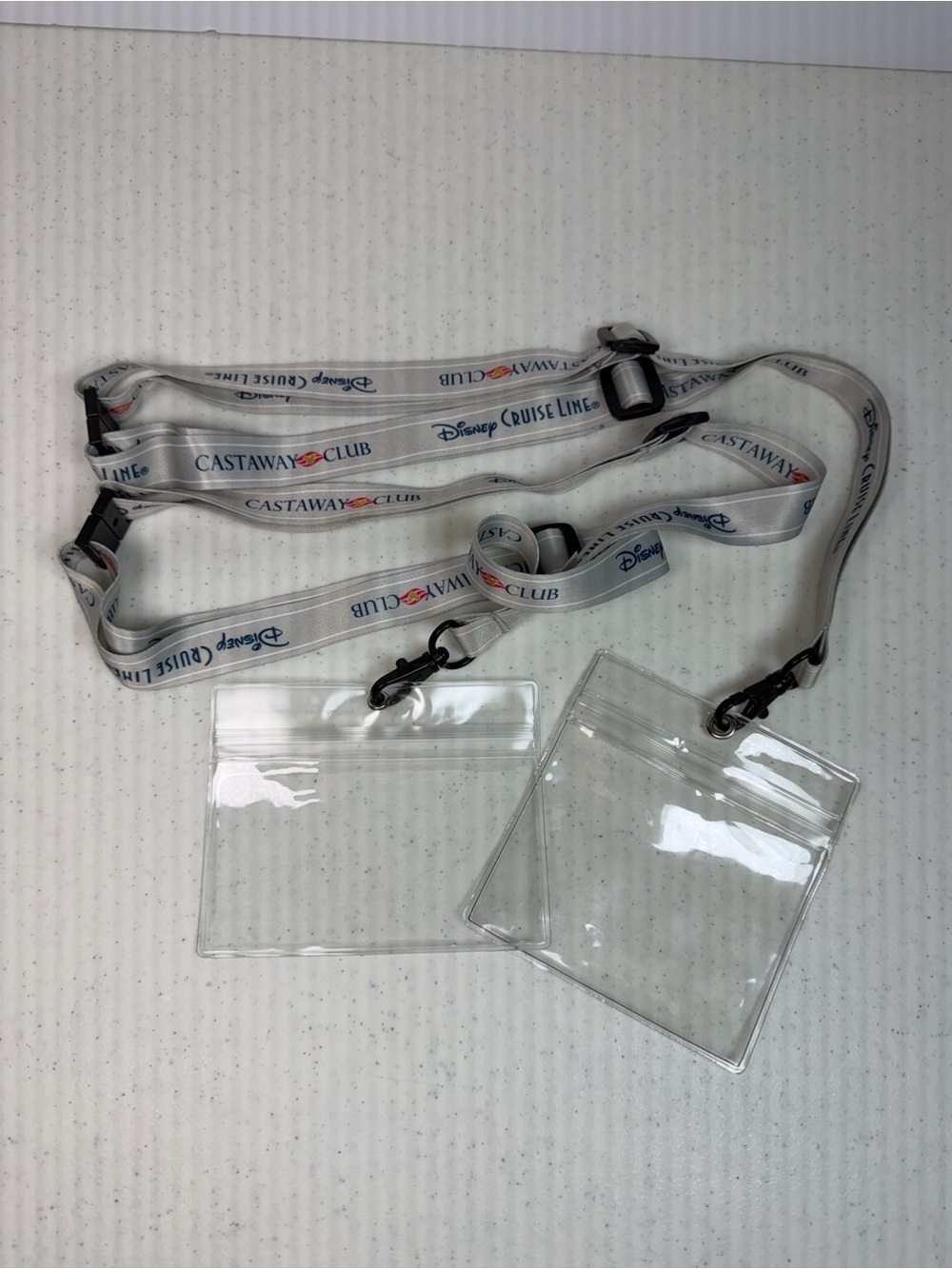 Disney Cruise Line Castaway Club Lanyards with Waterproof ID Holders Set of 2